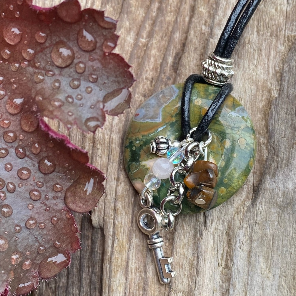 Healing Necklace - Rhyoliate (Rainforest) Jasper